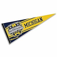 Michigan Team University Wolverines Football National Champions Pennant Banner Flag