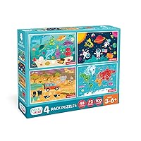Chuckle & Roar - Space, Ocean, Safari, World Map Puzzles - Engaging and Educational Puzzles for Kids - Larger Pieces Designed for Preschool Hands - 48, 72, 100PC Jigsaw Puzzle Puzzle