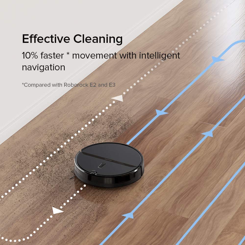 roborock E4 Robot Vacuum Cleaner, Smart Navigation Robotic Vacuum, 2000Pa Strong Suction, 200 min Runtime, Self-Charging, APP Control, Perfect for Pet Hair, Carpet, Larger Home, Works with Alexa