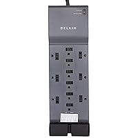 Belkin 12-Outlet Home and Office Series Surge Protector, 8ft Cord, Gray