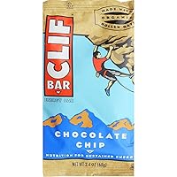 Clif Bar - Organic Chocolate Chip - Case of 12 - 2.4 oz - 70%+ Organic - Kosher