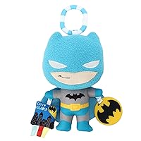 DC Comics The Batman Multi Sensory Activity Toy with Teethers, Crinkle Textures, and Clip for On The Go Fun for Infant and Baby Boys and Girls, Medium