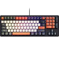 RisoPhy Gasket Mechanical Keyboard, Programmable 93 Keys RGB Backlit Hot Swappable Red Switch Gaming Keyboard with Number Pad, Creamy PBT Keycaps,Noise Absorbing Form for Mac/Windows/Linux