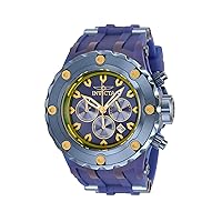 Invicta Men's Subaqua 52mm Stainless Steel and Silicone Quartz Chronograph Watch, Blue, (Model: 34264)