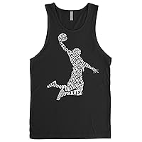 Threadrock Men's Basketball Player Typography Tank Top