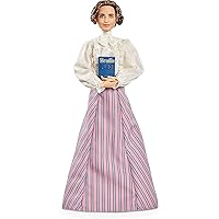 Barbie Inspiring Women Helen Keller Doll (12-inch) Wearing Blouse and Skirt, with Doll Stand & Certificate of Authenticity, Gift for Kids & Collectors, Pink