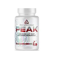 Core Nutritionals Peak, Non-Stimulant Preworkout with VasoDrive-AP® and Peak ATP® for Pumps and Endurance, (120 Count)