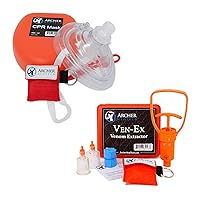 Ven-Ex Venom Extractor and CPR Mask Bundle. Archer MedTech Brand.