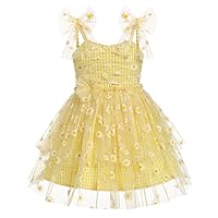 IMEKIS Toddler Kids Girl Birthday Dress Shiny Tulle Princess Cake Smash Photo Shoot Outfit for 1-6T