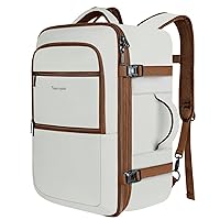Vancropak 50L Travel Backpack, Large Carry on Backpack Luggage Airline Approved, Water Resistant Traveling Business Suitcase Weekender Bag, Lightweight Overnight Daypack Bag for Men & Women, Beige