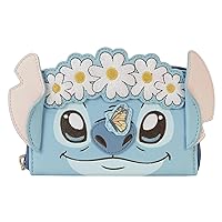 Loungefly Disney Stitch Springtime Daisy Zip Around Wallet