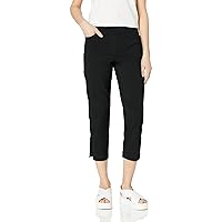 SLIM-SATION Women's Pull on Solid Crop with Real Front & Back Pockets & Straps