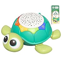 Baby Toys 6-12 Months Turtle Toys Projector Turtle Tummy Time Toys Funny Crawling Toys with Light & Sound Soothing Baby Musical Toys Educational Baby Crawling Toys for Toddler Boy Girl