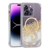 Case-Mate iPhone 14 Pro Case - Karat Marble [10FT Drop Protection] [Compatible with MagSafe] Magnetic Cover with Cute Bling Sparkle for iPhone 14 Pro 6.1