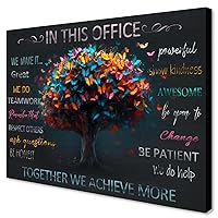WOWGOOMO Motivational Wall Decor for Office Colorful Butterfly Canvas Prints Painting Modern Inspirational Phrases Wall Art Framed Positive Quotes Artwork for Home Office Workspace Decoration 12