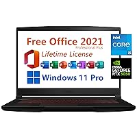 MSI GF63 Thin Gaming Laptop，Free Microsoft Office 2021 with Lifetime License, 15.6