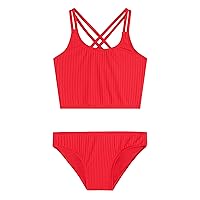 Kanu Surf Girls Waverly Upf50Beach Sport Criss-Cross Tankini