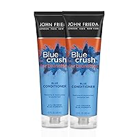 John Frieda Blue Crush Conditioner for Brunettes, Moisturization for Color Treated and Natural Brunette Hair, 8.3 oz (Pack of 2)