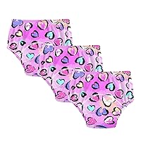 ALAZA Leopard Print Cheetah Heart Pink Cotton Potty Training Underwear Pants for Toddler Girls Boys, 2t, 3t, 4t, 5t