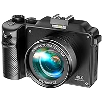 Digital Camera 4K, Ultra HD 48MP Photo 4K Video, Dual Lens Camera, 18x Digital Zoom, Autofocus Camera for Photography, with WiFi & SD Card, Vlogging Camera for YouTube