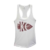 Vintage Womens Tank Tops Heart KC - Arrowhead Royaltee Football Shirts