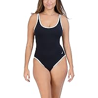 Nautica Women's Standard One Piece Swimsuit Binding Mio Tummy Control Quick Dry Removable Cup Adjustable Strap Bathing Suit