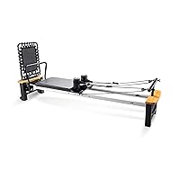 Stamina Whole Body Resistance Padded Pilates Reformer Workout System with 4 Intensity Bands for At Home Workouts, Black