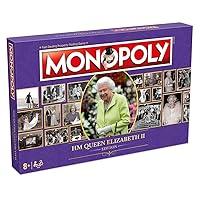 HM Queen Elizabeth II Monopoly Board Game, Tour Key Moments in Her Majesty's Life, Collect Royal Residence, Horses, Corgis and Weddings, The Fast-Dealing Property Game for 2-6 Players Aged 8 Plus