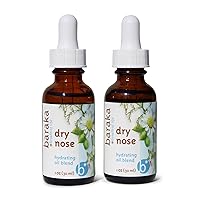 Dry Nose Nasal Moisturizer - Organic Essential Oils (Cardamom, Everlast, German & Roman Chamomile) in Sesame Oil Base - Hydrating Sinuses & Dry Nose - 2 pack (1 oz Dropper Bottle)