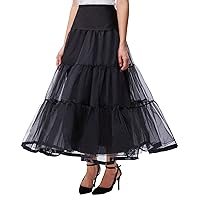GRACE KARIN Women's Ankle Length Petticoats Skirts Wedding Half Slips Crinoline Underskirt