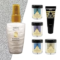 Hair & Face & Body Glitter Bundle with Primer (Platinum Glitter Spray, Forest, Nile Piver, Magic, Empire with Primer)