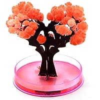 Magic Tree Mini Magic Growing Tree Heart Shaped Magic Tree Paper Tree DIY Crystal Growing Kit Novelty Toy Gift for Kids Mother's Day Decor