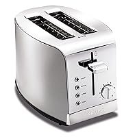 KRUPS 2 Slice Toaster with 6 browning levels and 4 easy-to-use functions, Stainless Steel, Silver