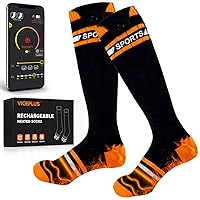 Heated Socks Men Heated Socks Electric Socks Women 5000mAh*2 Rechargeable Heated Ski Socks Battery Heating Socks Heated Socks Women Washable APP Control Thermal Socks Skiing Hunting