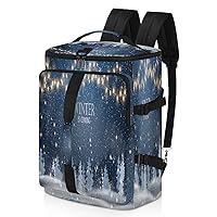 Winter Trees Start Lights Gym Duffle Bag for Traveling Sports Tote Gym Bag with Shoes Compartment Water-resistant Workout Bag Weekender Bag Backpack for Men Women