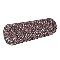 Vintage Floral Queen Size Bolster Pillow Cervical Neck Roll Pillow Cylinder 17 Round Pillow Insert Cylinder Neck Pillow Lumbar Support