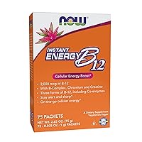 NOW Supplements, Instant Energy B-12 (2,000 mcg of B-12 per packet), Cellular Energy Boost*, 75 Packets