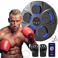 Music Boxing Machine with Boxing Gloves, Bluetooth Wall Mounted Boxing Game, Intelligent Punching Target, Workout Equipment
