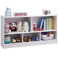 Toy Organizers and Storage, 5-Section Kids Bookshelf for Organizing Books Toys, School Classroom Wooden Storage Cabinet for Children's Room, Playroom, Nursery