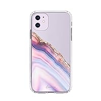iPhone Case Designed for The Apple iPhone 11, Pink & Blue Agate (Exotic Marble) - Military Grade Protection - Drop Tested - Protective Slim Clear Case