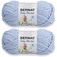 Bernat Baby Blanket Yarn-Baby Blue 2 3.5 ounces skeins