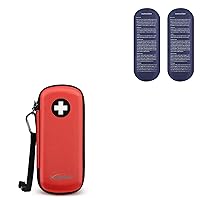 Hard Shell Medical Carrying Case Red & Ice Packs Bundle