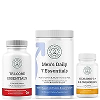 Men's Daily 7 Essentials + Tri-Core Essentials + D3 + K2 Bundle