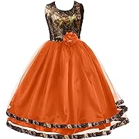 Princess Flower Girl Dress Camo and Tulle Banquet Birthday Party Gowns
