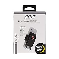 Nite Ize Steelie Squeeze Clamp - Magnetic Cell Phone Holder for Dashboards, Vents & Windshields - Versatile & Adjustable Phone Mount - Compatible with Apple MagSafe iPhones and Accessories
