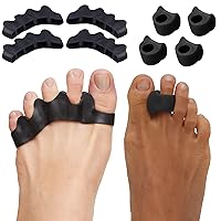 ZenToes Bunion Straighteners and Toe Separators Foot Pain Relief Bundle (Black)