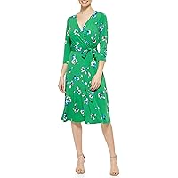 Eliza J Women's Elbow Sleeve V-Neck Midi Dress