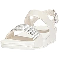 FitFlop Women's Lulu Crystal Embellished Back-Strap Sandals Cream 11