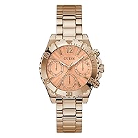 GUESS Women's 38mm Watch - Rose Gold-Tone Bracelet Orange Dial Rose Gold-Tone Case