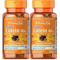 Puritan's Pride Lutein 40 mg with Zeaxanthin-60 Softgels 2 Pack